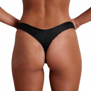 XXXITICAT Women's Plus Size Cheeky Thong V Bikini Bottom Mid Waist Bikini Shorts Ass Thong Panties Beachwear Underwear