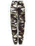 SOMTHRON Women's Loose Camo Hip Pop High Rise Cropped Beam Pants Straight Leg Sweatpants Joggers Overall Cargo Pants