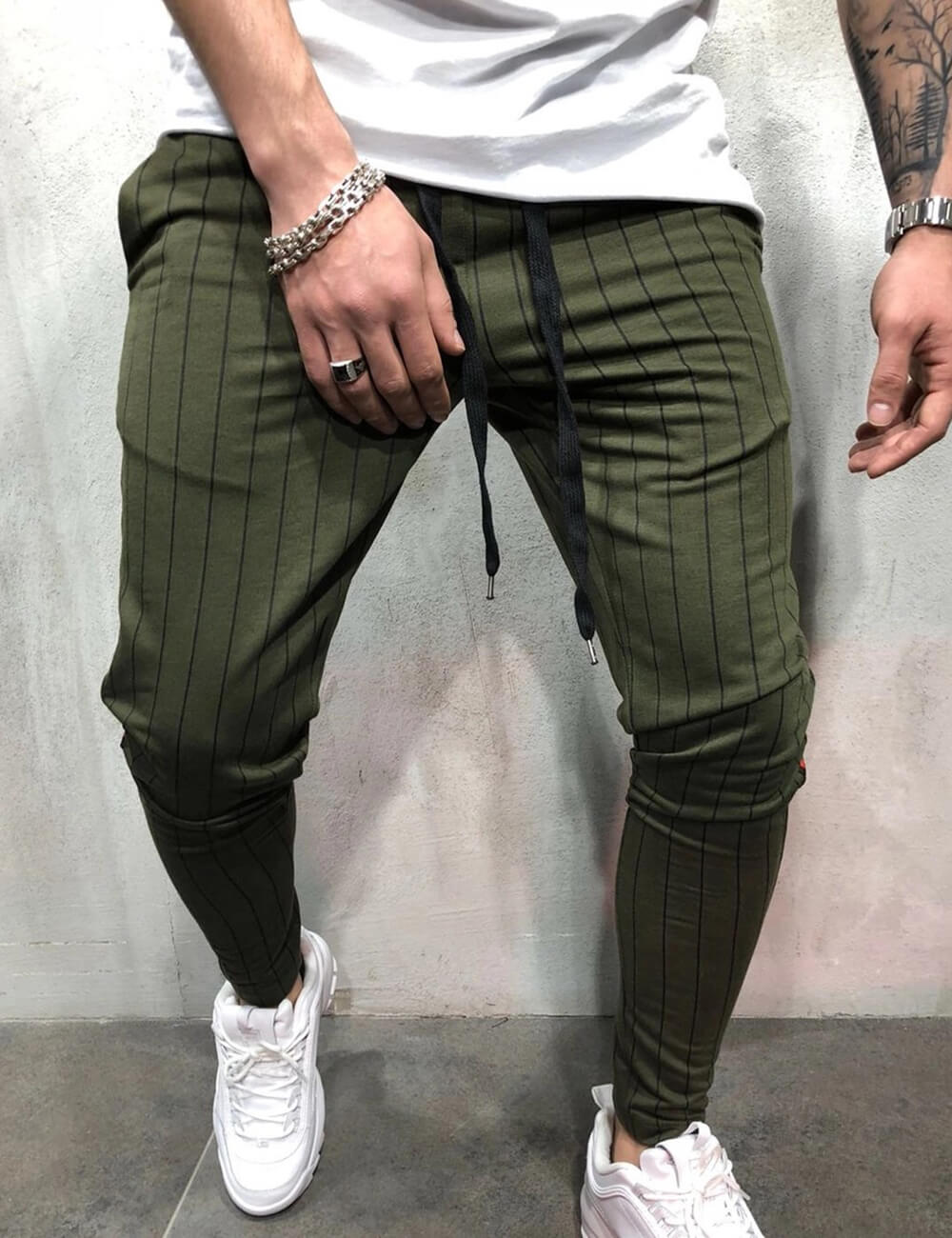  Men's Loose Color Block Hip Pop Patch Work Cropped Beam Pants Drawstring Sweatpants Joggers Casual Pants