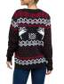 ECDAHICC Women's Stylish Christmas Reindeer Sweater Round Neck Long Sleeve Loose Knit Pullover Cardigan Jumper