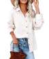 XXXITICAT Women's Corduroy Blouse Top Long Sleeve Casual Cotton Chest Pocket Oversized Button Down Shirt Jacket