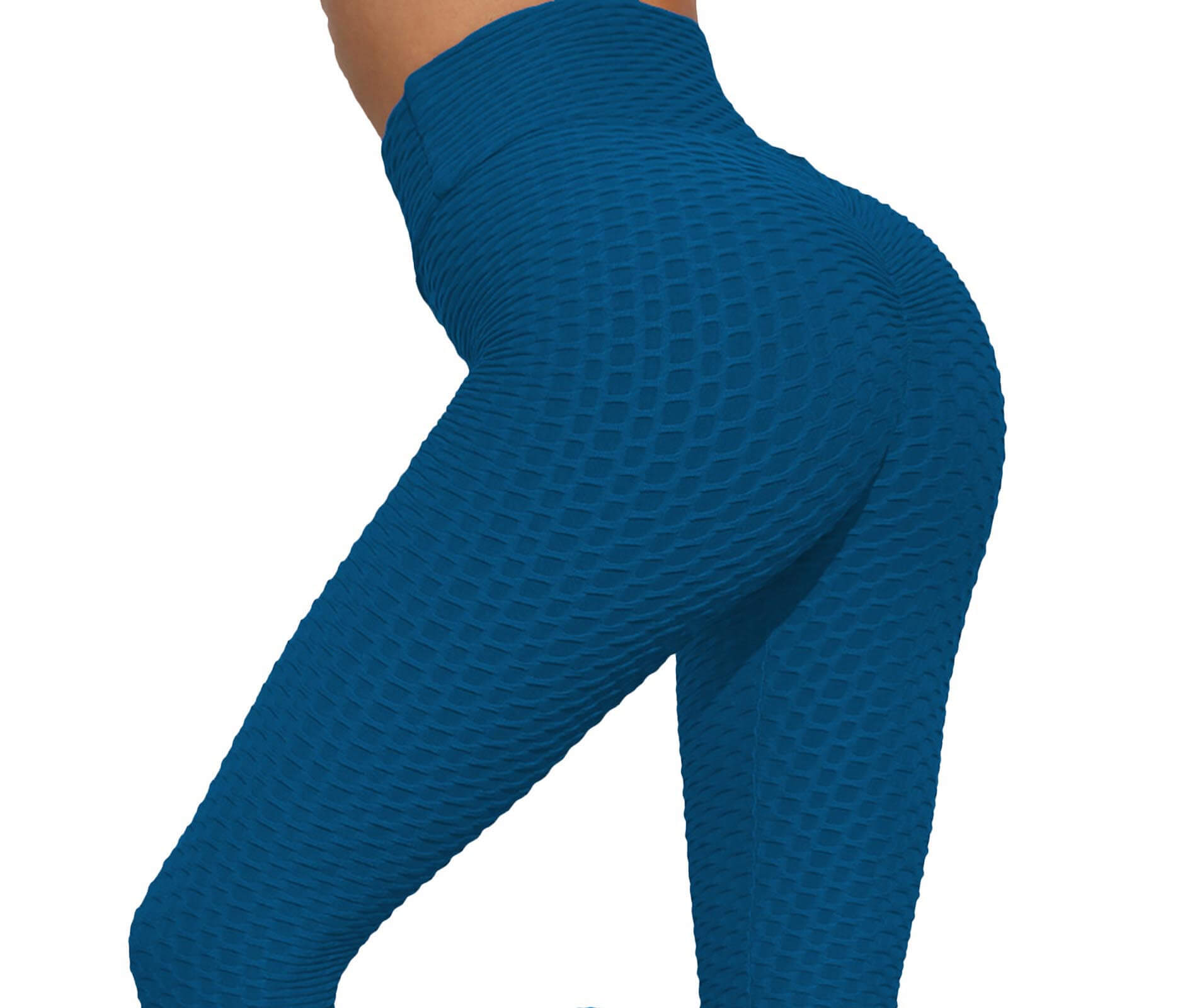  Women's Scrunch Booty Butt Lifting Leggings Honeycomb Textured Workout Tights High Waist Ruched Yoga Pants