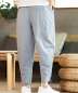 SOMTHRON Men's Loose Plus Cotton Linen Summer Breathable Casual Cropped Pants Solid Drawstring Sweatpants Joggers