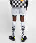 SOMTHRON Men's Elastic Waist Color Trim Cotton Swag Jogger Shorts Drawstring Quick Dry Hip Hop Basketball Shorts Plus Size