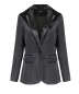 SEMATOMALA Women 1 Button Velvet Blazer Coat Slim Fit Casual Lapel Office Jacket Suit